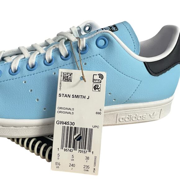 ADIDAS STAN SMITH DISNEY ALADDIN Genie Sneaker 5.5Y / 7 Woman Blue White NEW - Picture 11 of 12